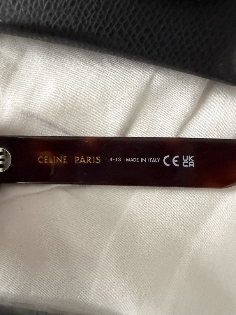 Celine Triomphe Oval Sunglasses (Category: Luxury Accessories) located in Cabanatuan. Submitted by frugalchic.md (Listing ID 1461372017, Image 3). Description: Bought in Japan Celine Triomphe Oval Sunglasses in a classic tortoise acetate finish, accented with the signature gold Triomphe logo on the temples..