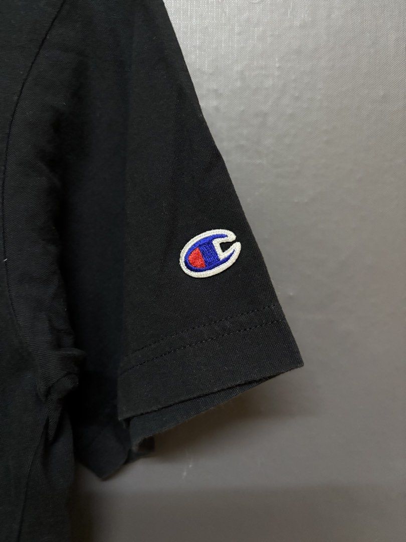 Champion (Category: Tshirts & Polo Shirts ) located in Cavite. Submitted by staythrifted.23 (Listing ID 1461340910, Image 3). Description: Size : Medium on 🏷️ Dimes : Length 24.5 Width 19.5 Condition : Like new Color rate : 9.8/10 Issue : sun fade right sleeve Loc. Cavite we ship nationwide Payment first .