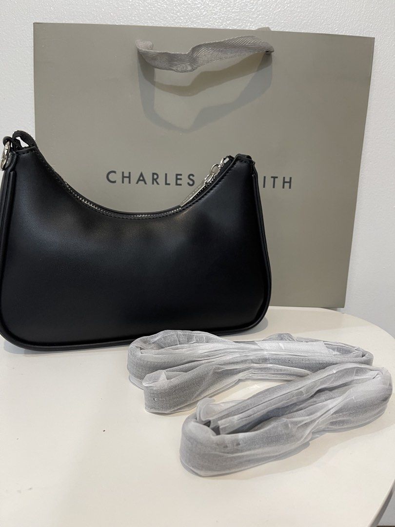 Charles & Keith Lane Chain Bag - Black (Category: Shoulder Bags) located in Pasig City. Submitted by preloved.closet2 (Listing ID 1461558096, Image 2). Description: With Sling Add paperbag plus 80 .