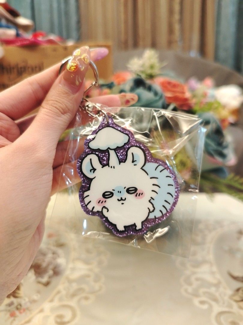 Chiikawa Momonga Acrylic Glitter Keychain (Category: Character Goods) located in San Fernando. Submitted by jpmarketplace2023 (Listing ID 1461377664, Image 1). Description: 💚 All items are authentic from Japan. 💛 MOP: GCash (❌️ GCash Protect) 🩵 MOD: LBC only (❌️ S. Checkout, COD, COP) 💙 Meet-up: Vista Mall, San Fernando, Pampanga 💜 All items are on-hand. 🧡 First to pay gets the item first. ❤️ Breakable items are packed with care and caution