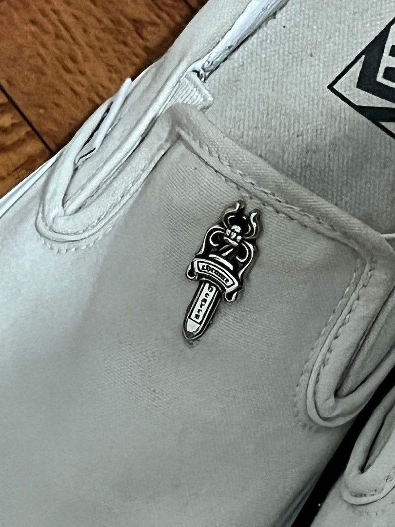 Chrome heart van's (Category: Sneakers) located in San Fernando. Submitted by thriftyteen012 (Listing ID 1461349749, Image 3). Description: chrome heart vans fits size 8 25.5cm insole goods for psg issue leather lining is starting to peel but overall good condition just needs cleaning.
