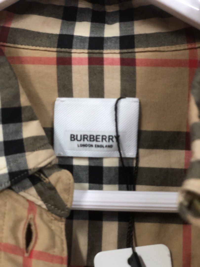 Classic Burberry check long-sleeve button-down shirt (Category: Luxury Apparel) located in Baguio. Submitted by bilikabow (Listing ID 1461505142, Image 2). Description: Classic Burberry check long-sleeve button-down shirt featuring the iconic archive beige tartan pattern. 18x23 1,740.
