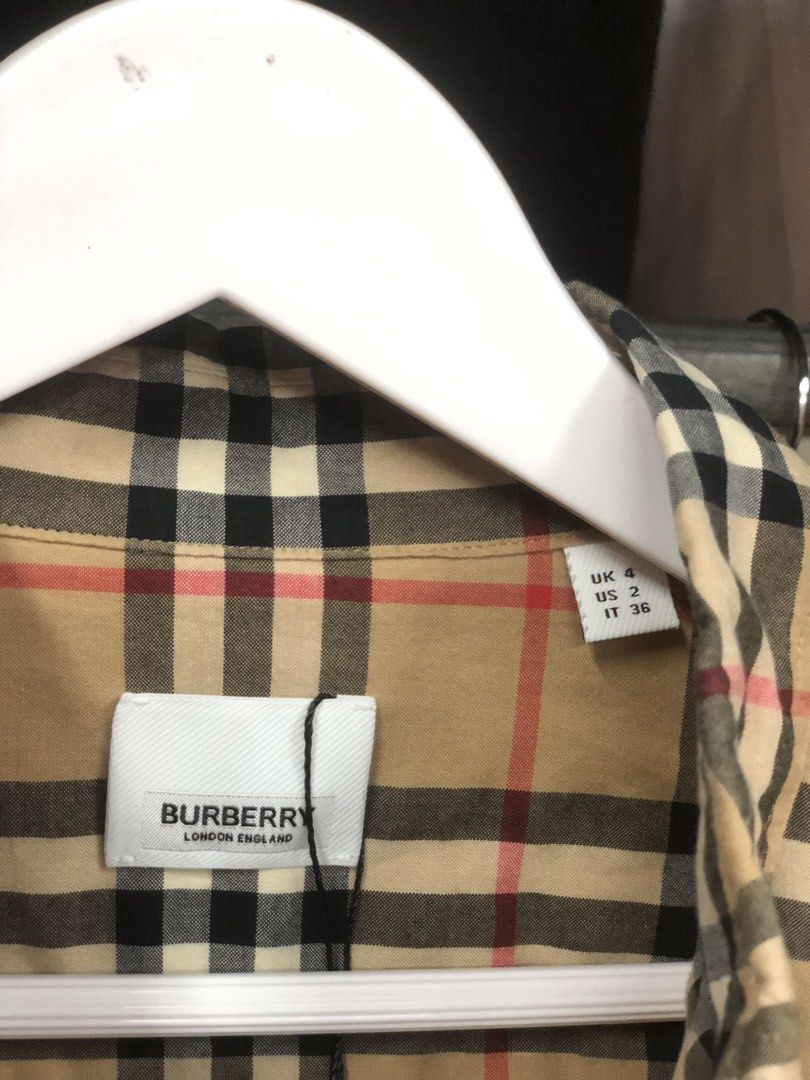 Classic Burberry check long-sleeve button-down shirt (Category: Luxury Apparel) located in Baguio. Submitted by bilikabow (Listing ID 1461505142, Image 3). Description: Classic Burberry check long-sleeve button-down shirt featuring the iconic archive beige tartan pattern. 18x23 1,740.