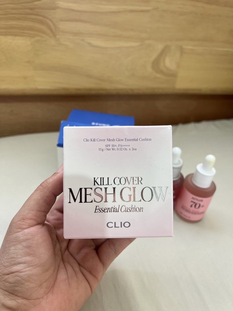 Clio Kill Cover Mesh Glow Cushion (Category: Makeup) located in Manila. Submitted by annesson (Listing ID 1461440319, Image 1). Description: Original/ sealed Bought from Korea RFS: Hoarded too many cushion Shade: 23N Expiration date: See photo.
