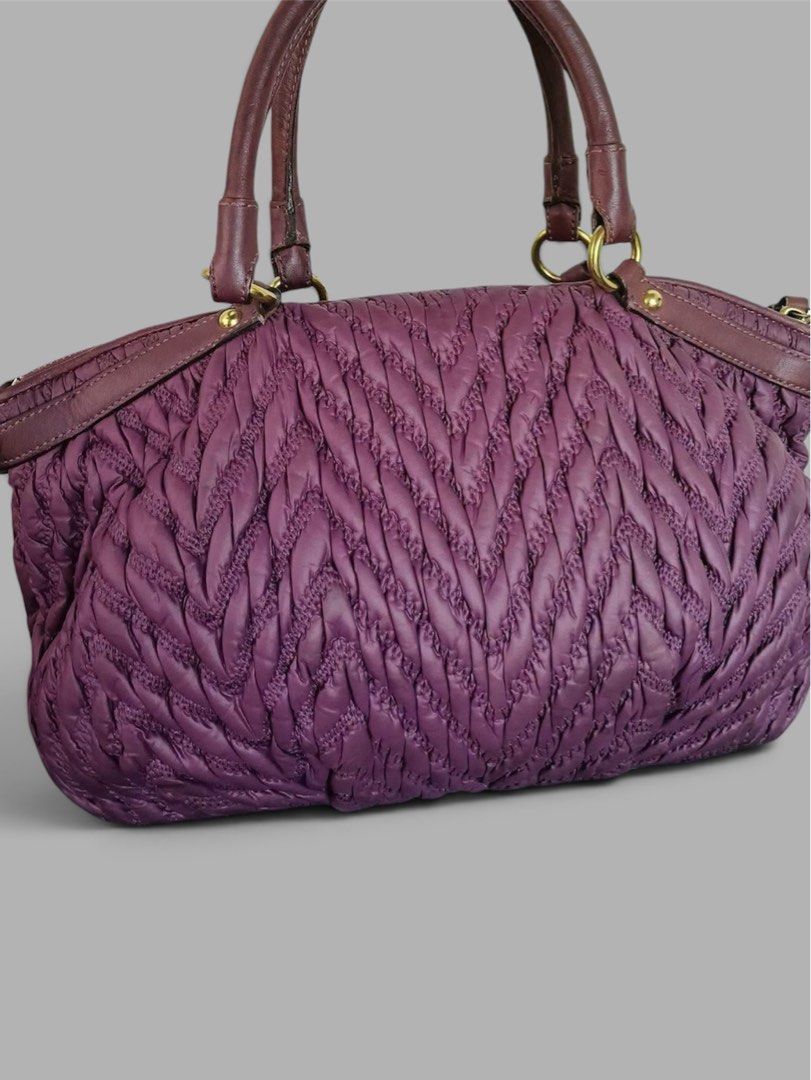 Coach Madison Bag (Category: Shoulder Bags) located in Bayombong. Submitted by declutterbyriri (Listing ID 1461481535, Image 2). Description: Coach 70th Anniversary Limited Edition Madison Quilted Chevron 💜 - signs of use - no sling strap inspo pic last slide ^^ .