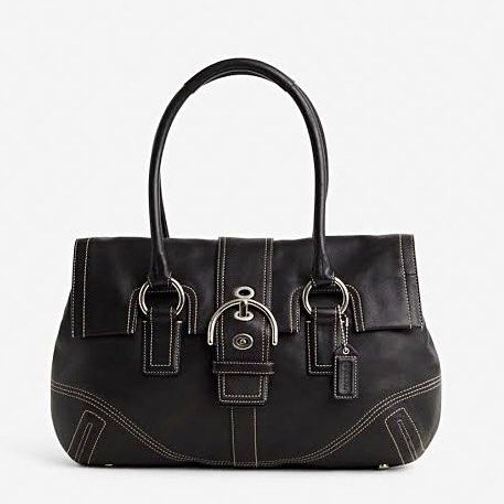 Coach Soho Black Leather Flap Satchel Bag (Category: Shoulder Bags) located in Bacacay. Submitted by curatedsbyjj (Listing ID 1461497631, Image 1). Description: Super classic and chic, perfect for everyday use or even for dressing up your outfit. Still in good condition. Still in good condition. It has some faded areas, although I’m not sure if these are part of the original design. Either way, they give it a nice worn-in, vintage look and add to