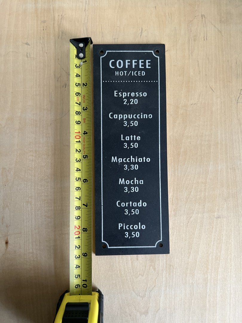 Coffee Menu Accent Board Design (Category: Other Home Furniture) located in Pasig City. Submitted by martin.as (Listing ID 1461419918, Image 3). Description: Coffee Menu Accent board for decoration and styling. Great for hanging on walls or desk. OK for Interior design & personalizing your space.