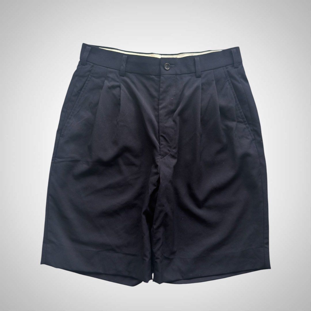 Comme des Garcons Wide Pleated Shorts (Category: Activewear) located in Zamboanga. Submitted by the.angura.store (Listing ID 1461401704, Image 1). Description: Comme des Garcons Wide Pleated Shorts A classic silhouette that is present on every Comme fan collection. Wide pleated shorts from Comme des Garcons. Wool material with cupro lining. Made in Japan Size: Small on tag Measurements (inches) -Waist: 30 inches -Rise: 11 inches -Thigh: 12 inches