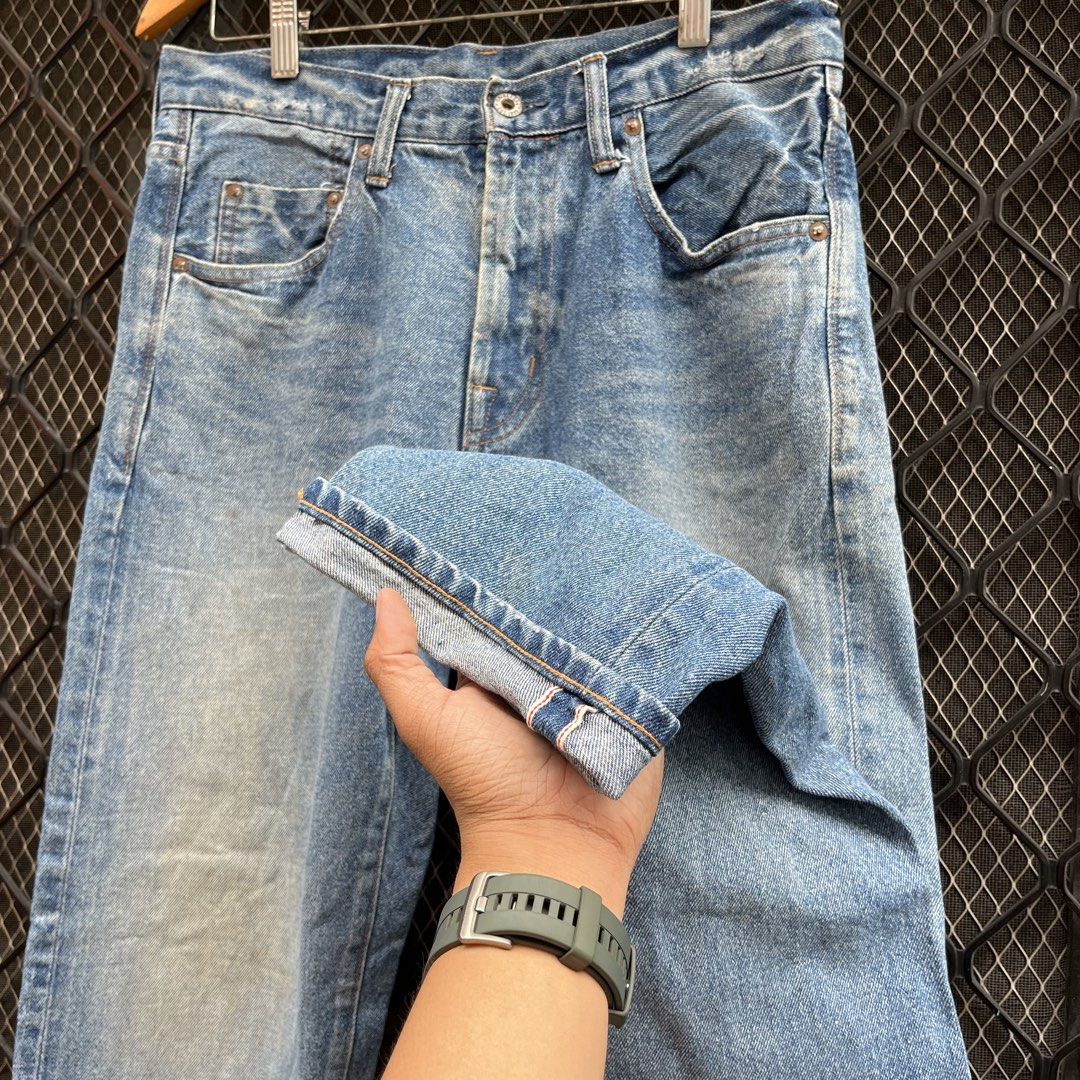 COPE CRAFT Selvedge denim pants (Category: Jeans) located in Taguig. Submitted by scoutandloots (Listing ID 1461456852, Image 2). Description: COPE CRAFT Selvedge denim womens pants • Size: L • Waistline: 15.5” • length: 42” • Leg opening: 8.5”.