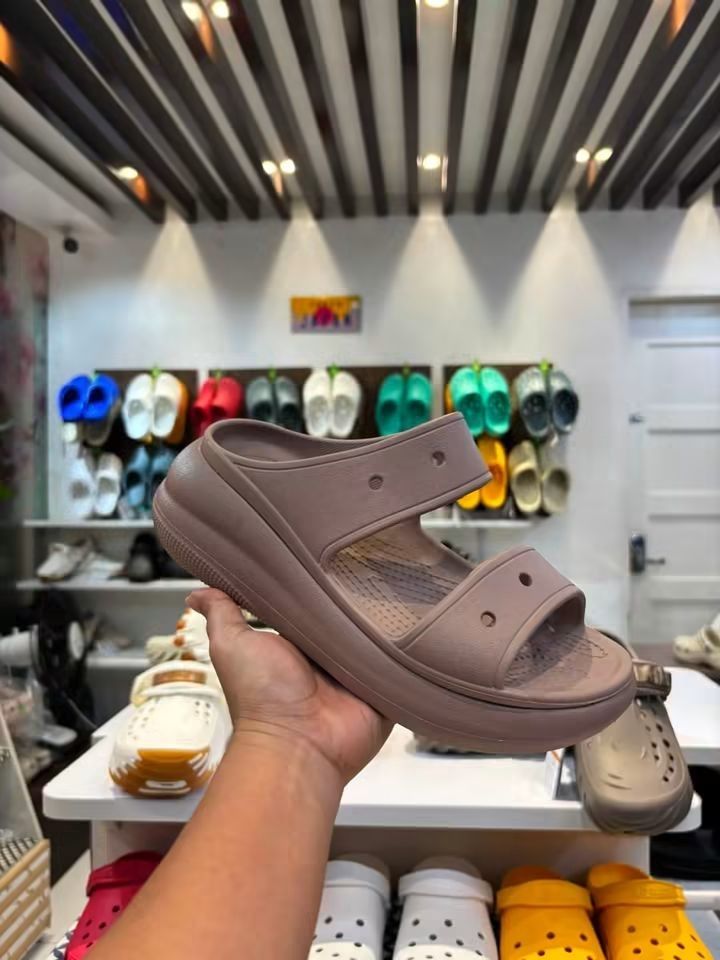 Crocs Classic Crush Clog Sandals - Various Colors (Category: Flats & Sandals) located in Cebu City. Submitted by madeskartegirl (Listing ID 1461338232, Image 3). Description: - Comfortable and stylish Crocs platform sandals. - Adds extra height with its platform sole. - Available in light pink, beige, and white. - Easy to clean and wear. - Ideal for casual outings or lounging at home..