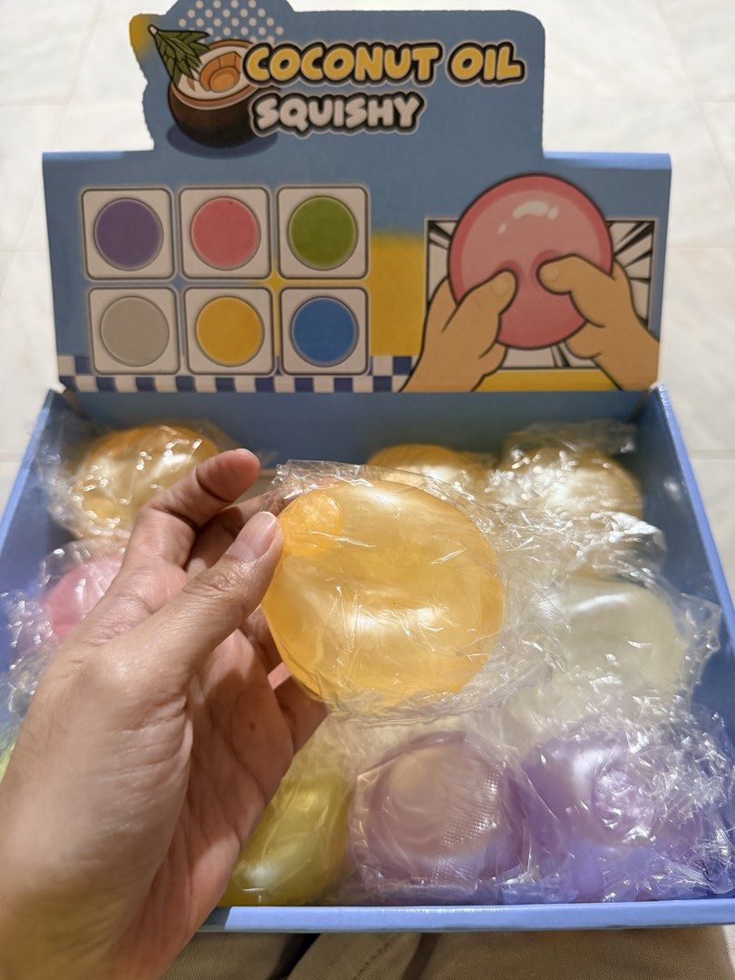 Crunchy, coconut oil, slushy squishy (Category: Designer & Blind Box Toys) located in Pasig City. Submitted by n0kia (Listing ID 1461398471, Image 3). Description: Squishies for sale!! Price list: Coconut oil - 155 Crunchy peanut butter- 170 Crunchy pineapple bun - 180 Watermelon slushy - 200 Crunchy soap - 250 Color-changing crunchy mango - 250 Loc: Eastwood, Q.C can ship via lalamove pm for more info. .