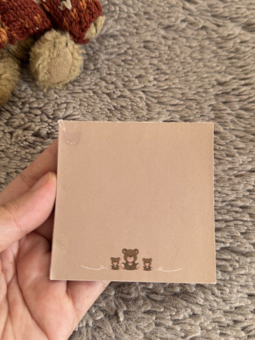 Cute Bear Small Notepad (Category: Stationery & School Supplies) located in Kalibo. Submitted by krizh05 (Listing ID 1461341564, Image 2). Description: - Adorable small notepad featuring a cute bear design. -50 pages - Perfect for jotting down quick reminders or messages. -can custom made if requested Kalibo Area only.