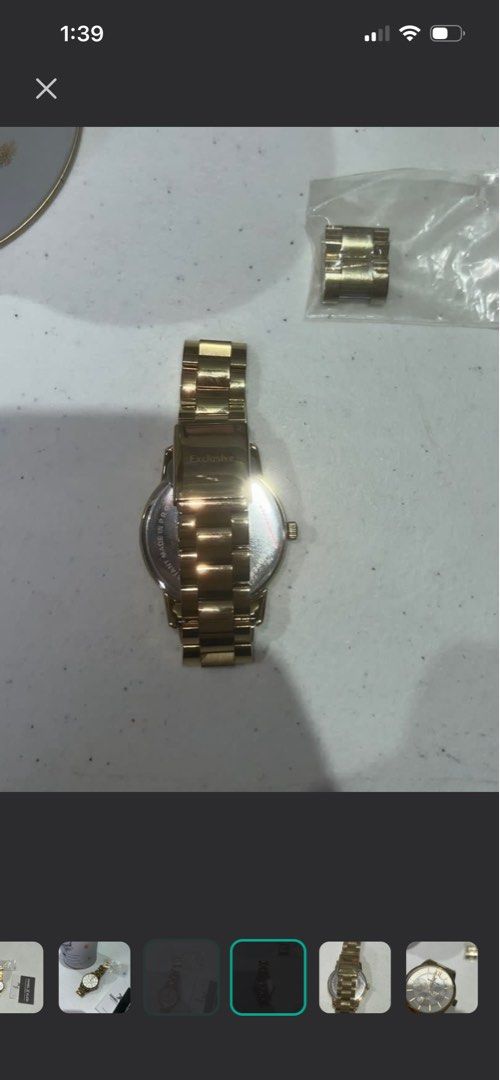 Daniel Klein Large Face Gold Watch (Working) (Category: Women's Watches) located in Quezon City. Submitted by chloe_declutter (Listing ID 1461377474, Image 3). Description: Cubao QC loc Rfs not using anymore In working condition With original receipt .