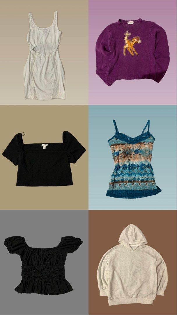 decluttering clothes check profile for more info (Category: Others Tops) located in Naga. Submitted by cydie.finds (Listing ID 1461540563, Image 3). Description: prices and sizes available in profile.
