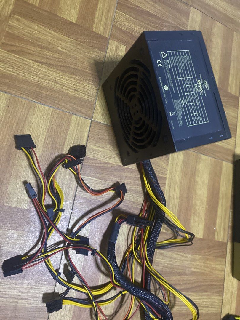 DeepCool DE500 v2 Switching Power Supply 500W (Category: Computer Parts) located in Antipolo. Submitted by katsuren (Listing ID 1461496934, Image 2). Description: - DeepCool DE500 v2 Power Supply - 500W Output - Tested and working - All necessary cables included - Ideal for PC builds and upgrades.