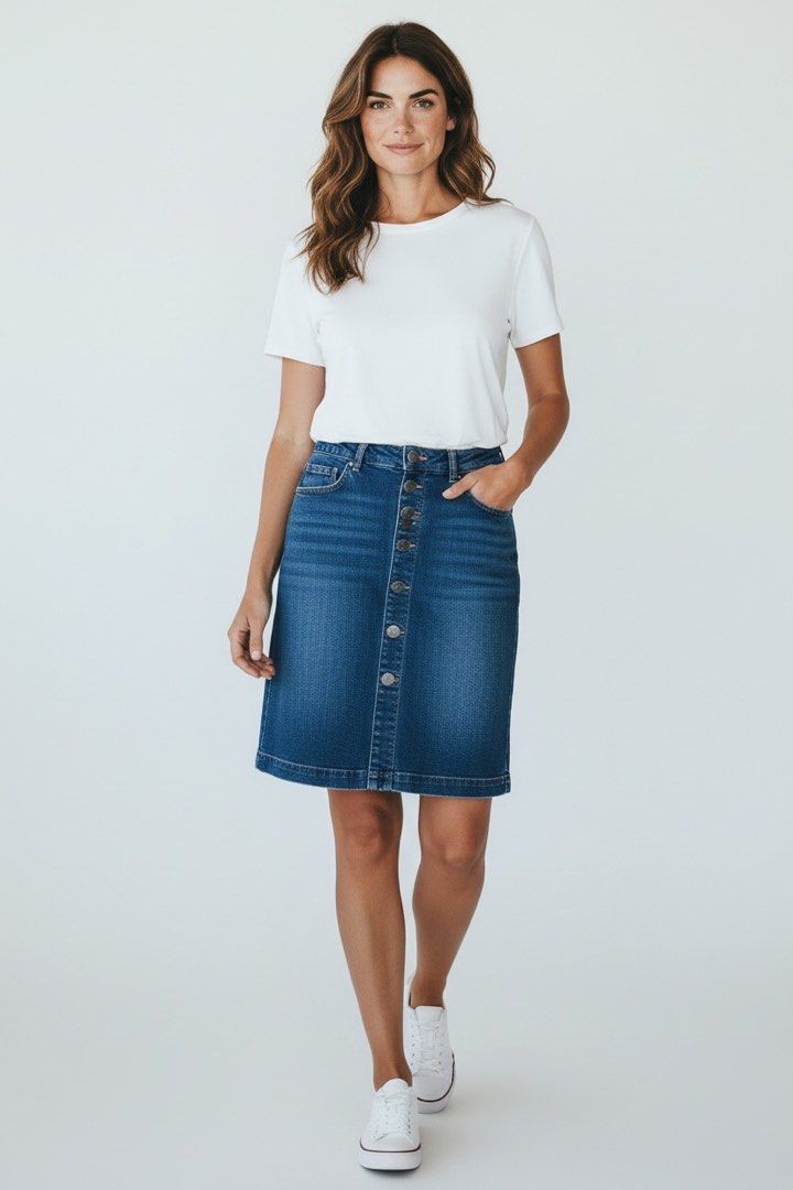 DeFacto button-front denim mini skirt (Category: Skirts) located in Santol. Submitted by lululane (Listing ID 1461436615, Image 3). Description: .