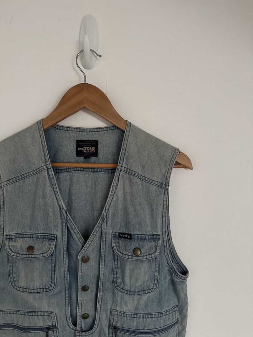 Denim Vest (Category: Vests) located in Santa Rosa. Submitted by southkid.vintage (Listing ID 1461414584, Image 1). Description: Size: S Dimensions: 24 L x 20 W Condition: Good color may vary due to lighting feel free to inquire.
