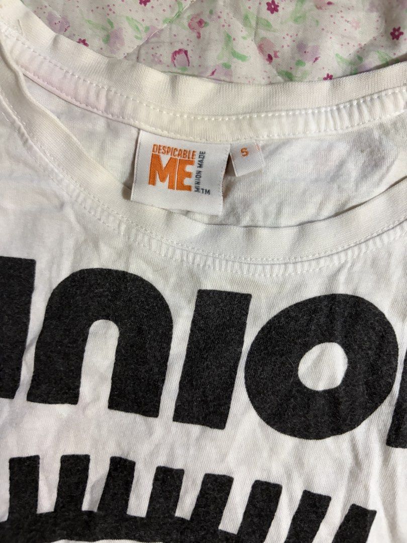 Despicable Me Minion Top (Category: Blouses) located in Muntinlupa City. Submitted by herellas0504 (Listing ID 1461365554, Image 3). Description: Despicable Me Minion Top Mine: 99 | Lock: 150 small-med w/ yellow stain (need wash).