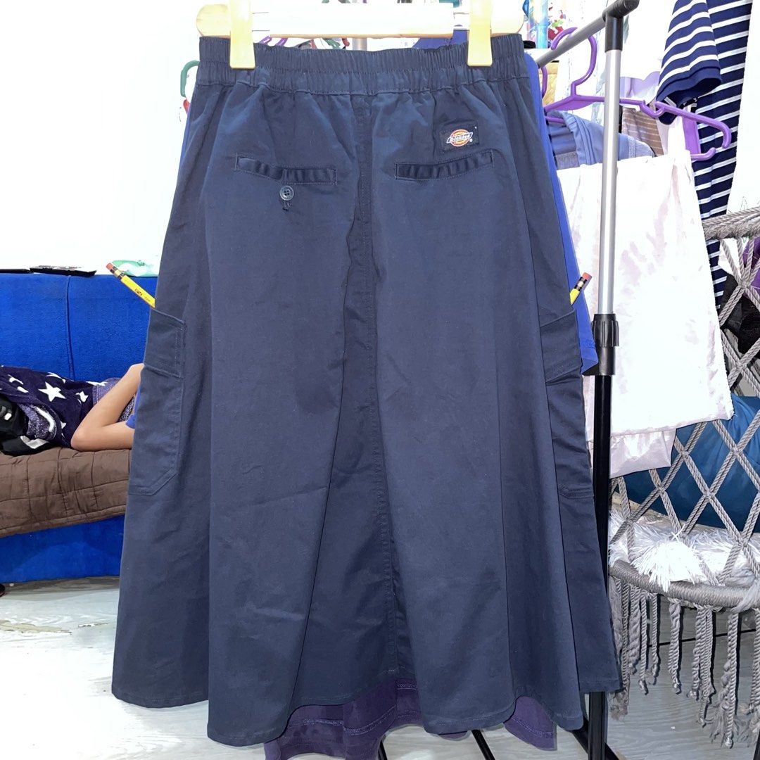 Dickies Denim Cargo Skirt (Category: Skirts) located in Caloocan City. Submitted by thriftytripter (Listing ID 1461324399, Image 2). Description: +Shipping fee waist • 25-30 length • 27 condition • 10/10 color rate • 10/10 issue • none • Check details before buying • Items are washed and ready to wear • Color may vary due to lighting.