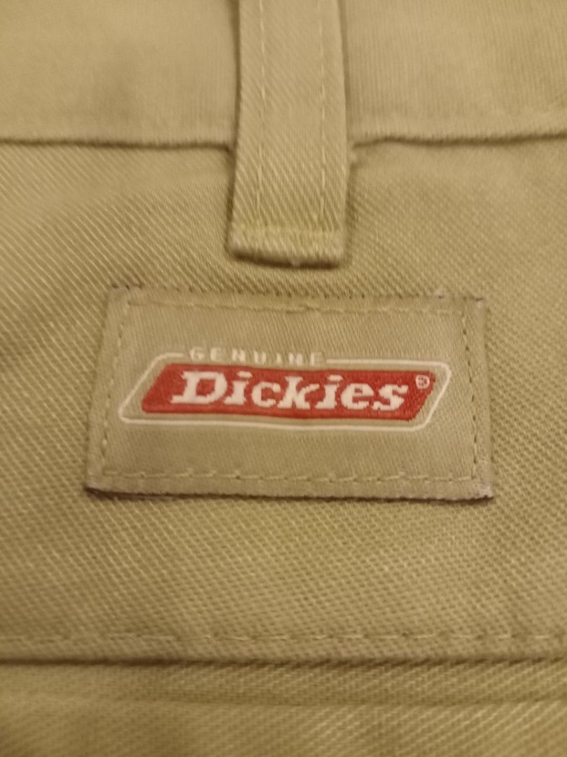 Dickies Khaki Shorts (Category: Shorts) located in Manila. Submitted by thriftnmeal (Listing ID 1461349739, Image 3). Description: - Brand: Dickies - Type: Khaki Shorts - Size: 36 Waist - Closure: Button and Zip Fly - Pockets: 2 Front, 2 Back - Condition: Good, with minor signs of wear inside the waistband - Ideal for: Casual wear or work 42*22.5.