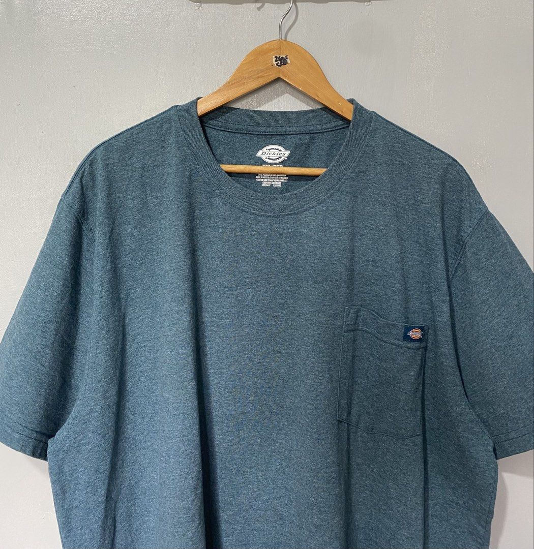 DICKIES POCKET TEE (Category: Tshirts & Polo Shirts ) located in Quezon City. Submitted by fast_break (Listing ID 1461414456, Image 2). Description: DICKIES POCKET COLOR: TEAL HEATHER SIZE: XXL ON TAG DIMES: 26.5 x 32L📏 COLOR RATE:9.8/10 EXCELLENT CONDITION AS NEW ✅ NO ISSUE LOC:NOVA QC📍 DM TO PURCHASE 💌.