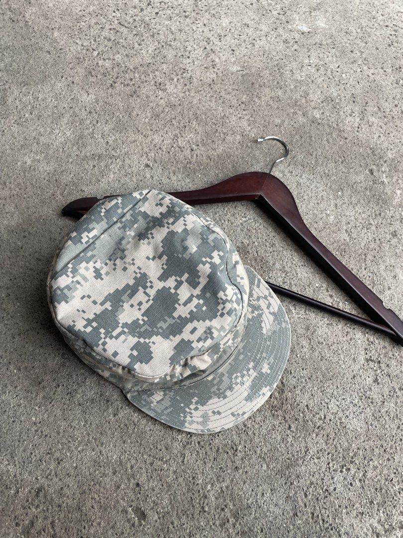 Digital Camo Military Style Cap (Category: Caps & Hats) located in Polomolok. Submitted by madagascarts (Listing ID 1461450453, Image 3). Description: - Digital camouflage pattern cap - Military style design - Flat top with a brim - Boonie hat silhouette - Ideal for outdoor activities or casual wear.