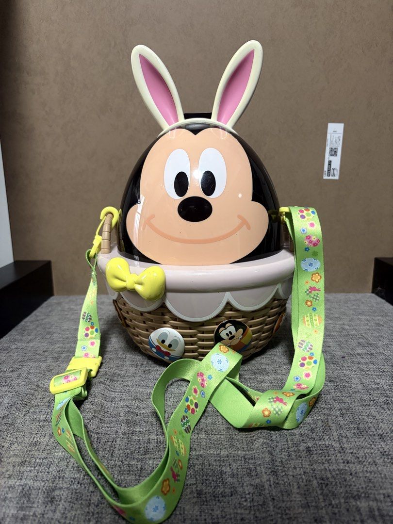 Disney Easter 2017 Tokyo Mickey Mouse Bunny Bucket Bag (Category: Babies & Kids Fashion) located in Tanza. Submitted by iamdhana (Listing ID 1461325114, Image 1). Description: Super cute Mickey Mouse Easter Popcorn bucket from Tokyo Disney Land 2017. Limited Edition Only used in Disney Land Japan and displayed Yellowing on the ears but can hydrogen peroxide can whiten it again. The basket part is still like new. The inside is still like new. The 