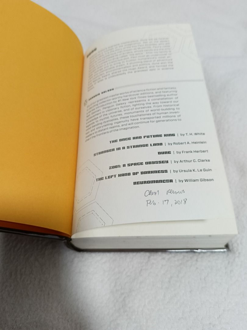 Dune by Frank Herbert (Category: Storybooks) located in Quezon City. Submitted by prelovedbooks2026 (Listing ID 1461338931, Image 3). Description: Price: Final - Let's save each other's time Annotations (if any: written with a PERMANENT BALLPOINT PEN, that's why it's CHEAP) NO TO LOW BALLERS (BARAT). WE'RE LISTING OUR STUFF BECAUSE WE NEED TO. - Name inscribed inside the front cover - Minor discoloration and foxing on inside pages and edges PAYME