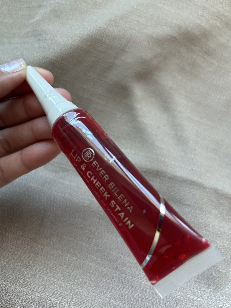 EB Lip & Cheek Stain (Category: Makeup) located in Quezon City. Submitted by hygge.elements (Listing ID 1461331325, Image 2). Description: New Ever Bilena Lip & Cheek Stain - “Very Red” shade… Selling to declutter items in my vanity counter. 🩷.