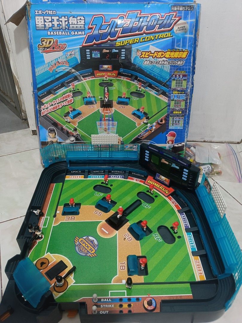 Epoch Super Control 3D Ace Baseball Game (Category: Action & Battle Toys) located in Manila. Submitted by mateochest99469 (Listing ID 1461459327, Image 1). Description: - Epoch Super Control 3D Ace Baseball Game - Fun tabletop baseball experience - Features speed gun and pitching control - Comes complete with players and accessories - Ideal for any baseball enthusiast.