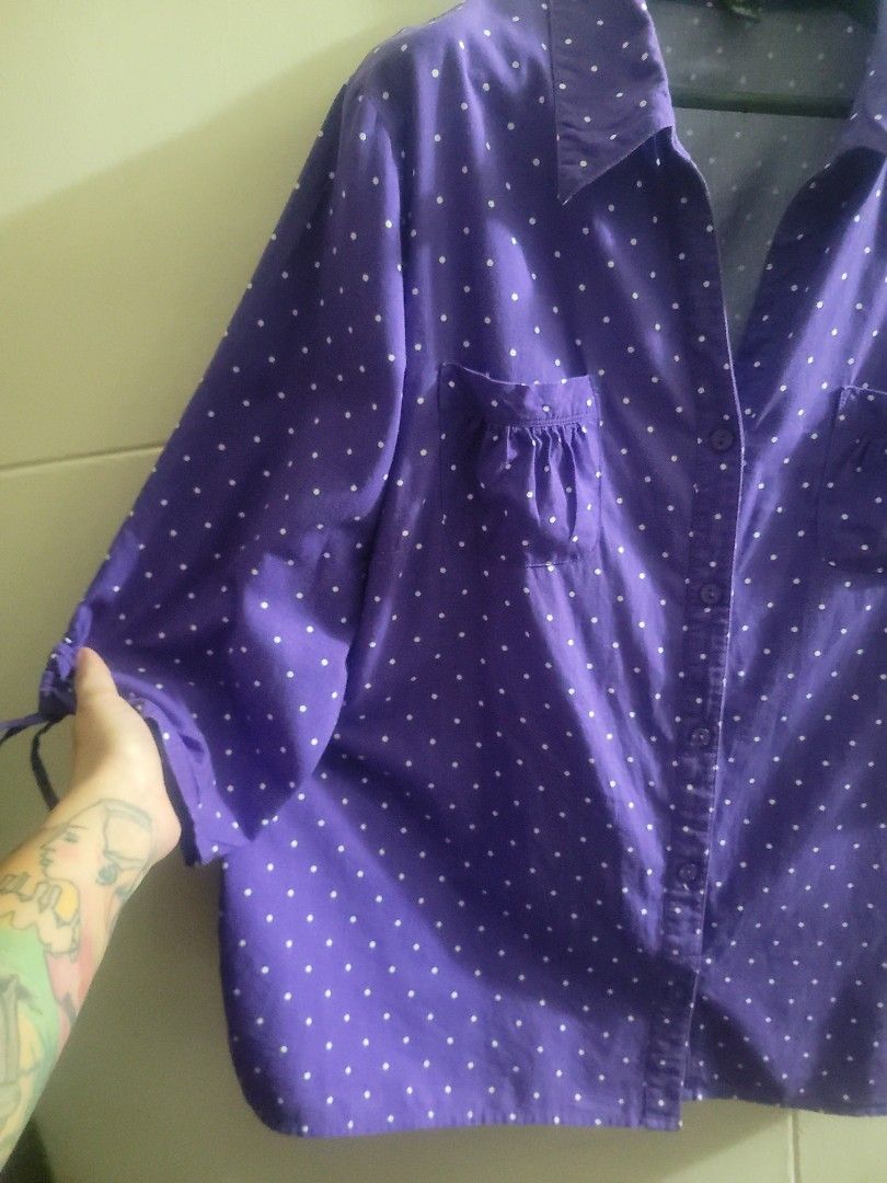Erika US Purple Top (Category: Blouses) located in Los Banos. Submitted by lopecruz (Listing ID 1461456703, Image 3). Description: 23"armpit laid flat 28"length like new no flaws XL-XXl.