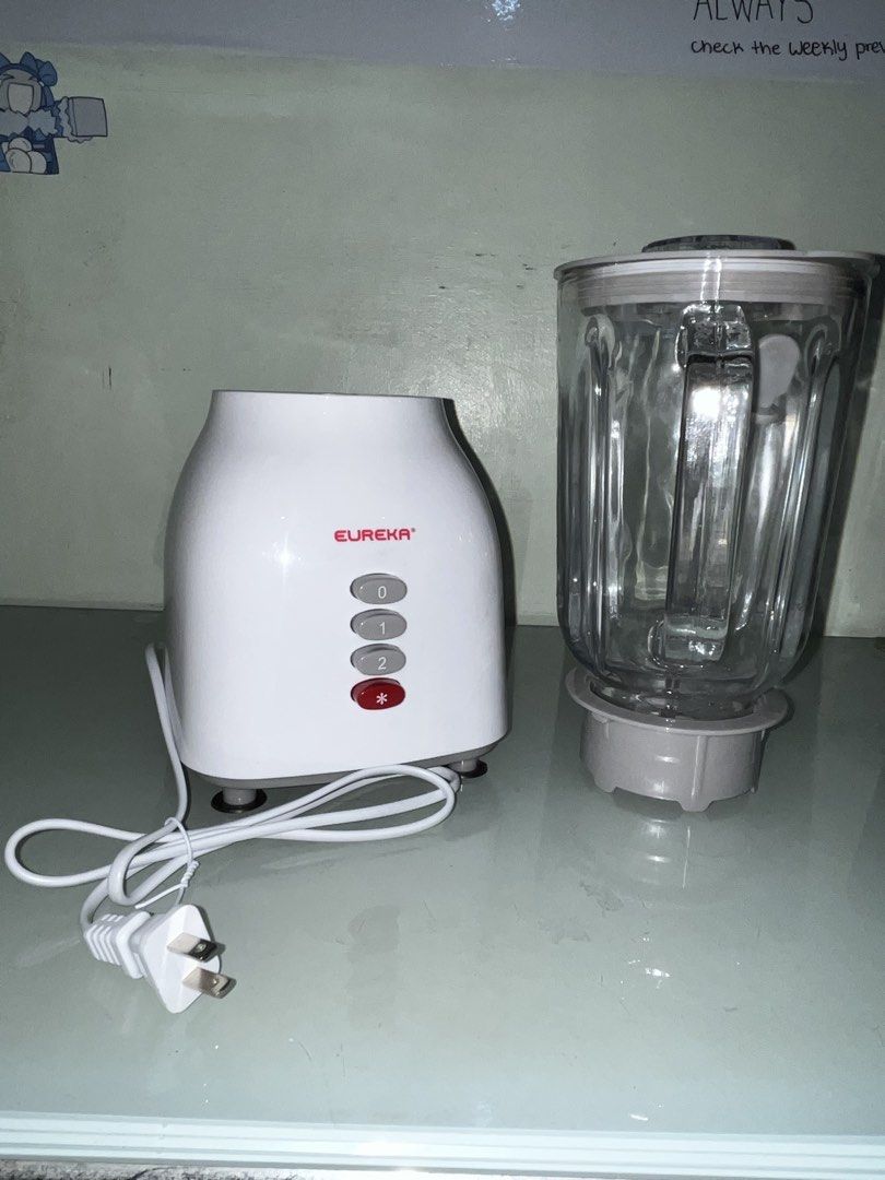 Eureka Electric Blender 1.5L (Category: Juicers, Blenders & Grinders) located in Pasig City. Submitted by jc_mag (Listing ID 1461512115, Image 2). Description: Selling a brand new Eureka Electric Blender with a heavy-duty glass pitcher. Unused and in perfect working condition. Brand: Eureka Model: EEB Series Electric Blender 1.5L Color: White / Light Grey Base Features: Heavy-duty, easy-clean glass jar pitcher 2-speed settings + Pulse function fo