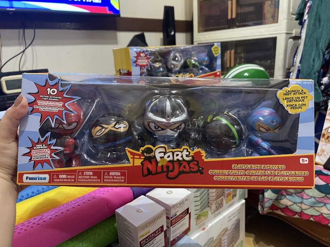 FART NINJAS TOY (Category: Interactive Toys) located in Cavite. Submitted by xoxomhai (Listing ID 1461472449, Image 1). Description: 💨 FART NINJAS TOY 💨 Get ready for laughs and crazy fun with these hilarious Fart Ninjas 😂🥷 Perfect for kids (and kids at heart!) who love silly, interactive toys! 💰 PRICE: ₱1,000 ONLY ✨ FEATURES & SPECS: • 😂 Funny fart sound effects • 🥷 Ninja-themed interactive play • 🎮 Easy to use & entertaining • 🎁 Perfec