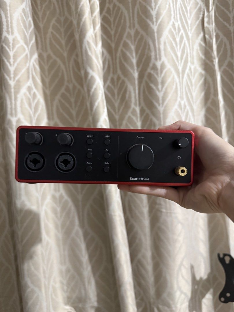 Focusrite Scarlett 4i4 4th Gen USB Audio Interface w/ Midi (Category: Other Audio Equipment) located in Apalit. Submitted by itstrippie (Listing ID 1461349635, Image 2). Description: RUSH FOR SALE GOOD AS NEW - Focusrite Scarlett 4i4 4th Gen USB Audio Interface w/ Midi - 4 Inputs and 4 Outputs - MIDI In and Out included - USB Powered - Ideal for recording music or podcasts - In excellent working condition - used only twice for recording.