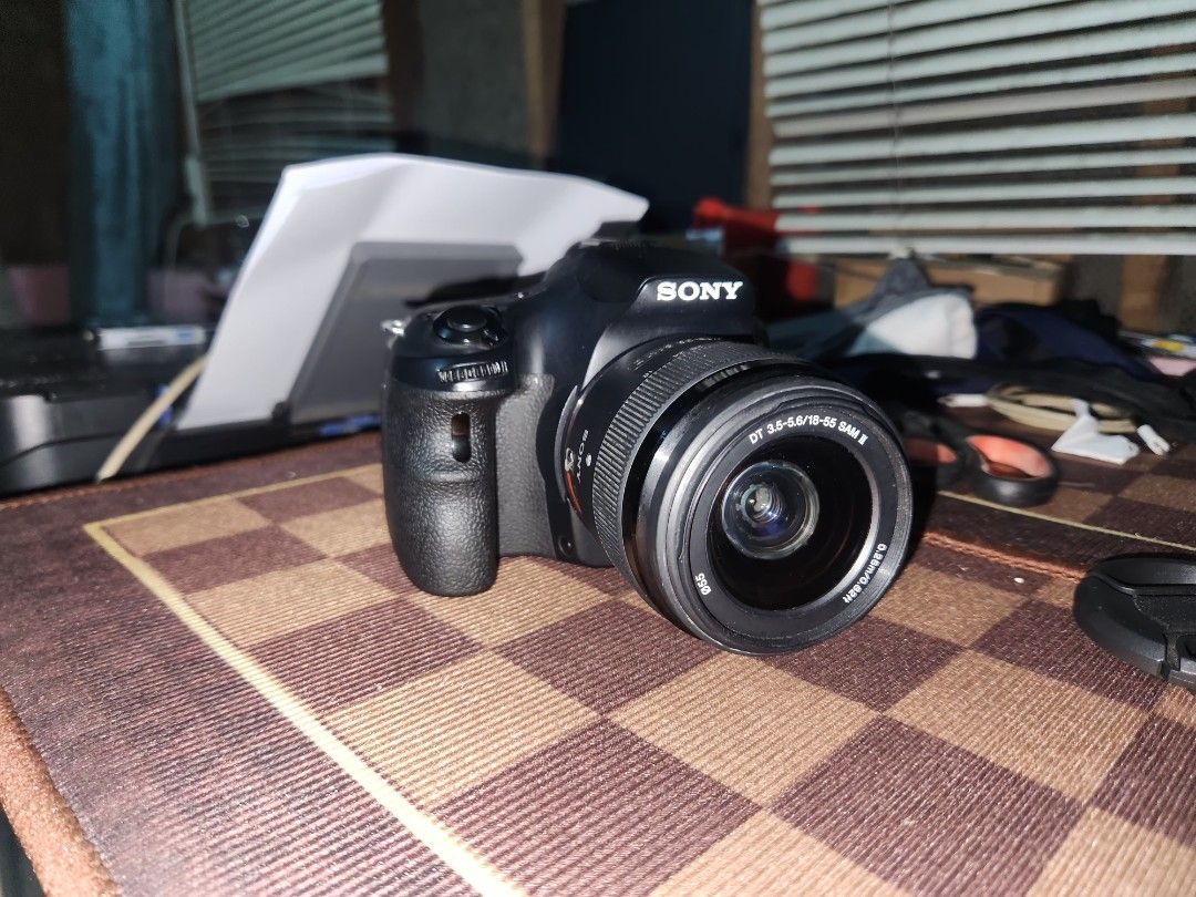 FOR SALE! SONY A58 (Category: Cameras) located in Caloocan City. Submitted by rhnolasco (Listing ID 1461364318, Image 2). Description: hello selling my sony slt a58 po dslr po siya from sony no issues po good as new around bulacan meet up NEGOTIABLE! Specs : Sensor: 20.1 MP APS-C Exmor CMOS sensor (Max resolution: 5456 x 3632) Lens Mount: Sony/Minolta A-mount Viewfinder: SVGA OLED Tru-Finder (800 x 600 pixels) LCD Screen: 2.7-inch tilting LCD (46