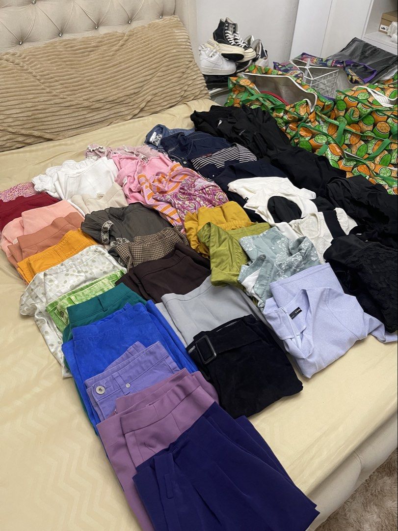 [FOR TAKE ALL] MIXED SKIRTS AND DRESSES (44 PCS) (Category: Skirts) located in Concepcion. Submitted by wowsinigangmix (Listing ID 1461451985, Image 1). Description: MIXED SKIRTS AND DRESSES MULTIPLE COLORS MULTIPLE SIZES 20 PCS SKIRTS 24 PCS DRESS 44 PCS TOTAL PRE-LOVED/USED PERSONAL CLOTHES BOUGHT FROM DIFFERENT STORES RFS: MIGRATING & DECLUTTERING.