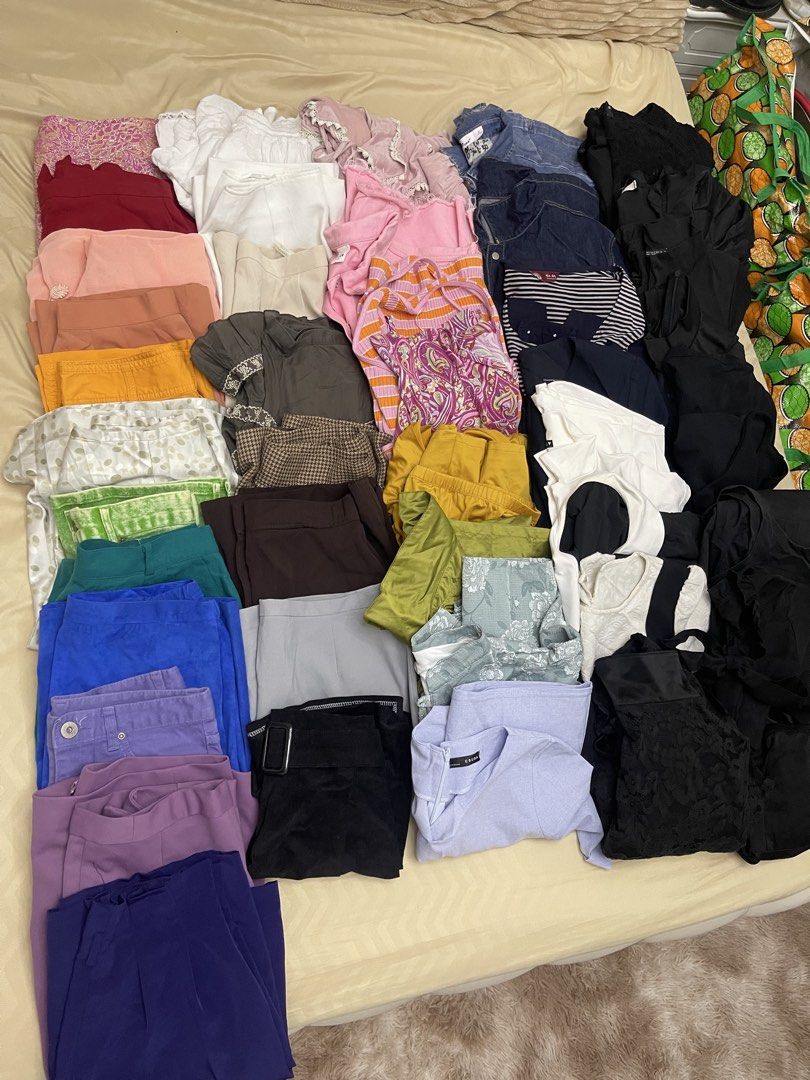 [FOR TAKE ALL] MIXED SKIRTS AND DRESSES (44 PCS) (Category: Skirts) located in Concepcion. Submitted by wowsinigangmix (Listing ID 1461451985, Image 2). Description: MIXED SKIRTS AND DRESSES MULTIPLE COLORS MULTIPLE SIZES 20 PCS SKIRTS 24 PCS DRESS 44 PCS TOTAL PRE-LOVED/USED PERSONAL CLOTHES BOUGHT FROM DIFFERENT STORES RFS: MIGRATING & DECLUTTERING.