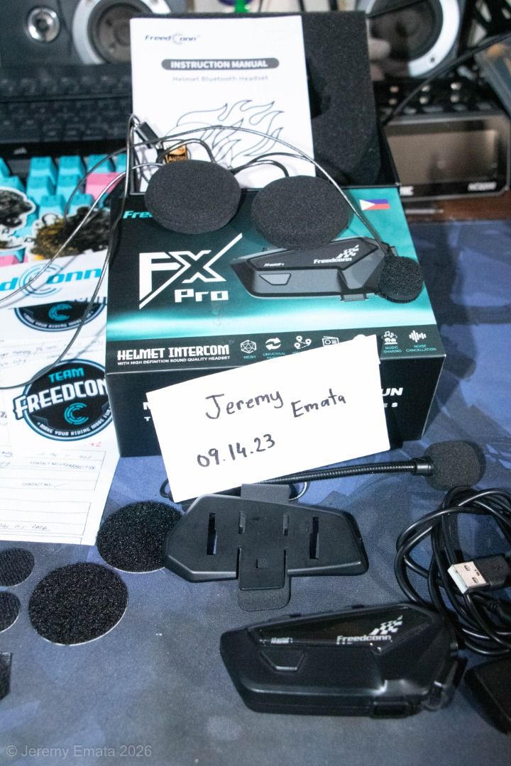 FreedConn FX Pro Intercom - 2x Set (Complete) (Category: Helmets and other Riding Gears) located in Cainta. Submitted by technicallyrushing (Listing ID 1461556850, Image 3). Description: Barely used mesh intercom set, perfect for riding with a buddy or small group. Inclusions: * 2x FreedConn FX Pro units * All Velcro pads needed for installation Condition: Barely used, complete set. RFS: Upgrading again. 📍 Meetup within Metro Manila, open to nea