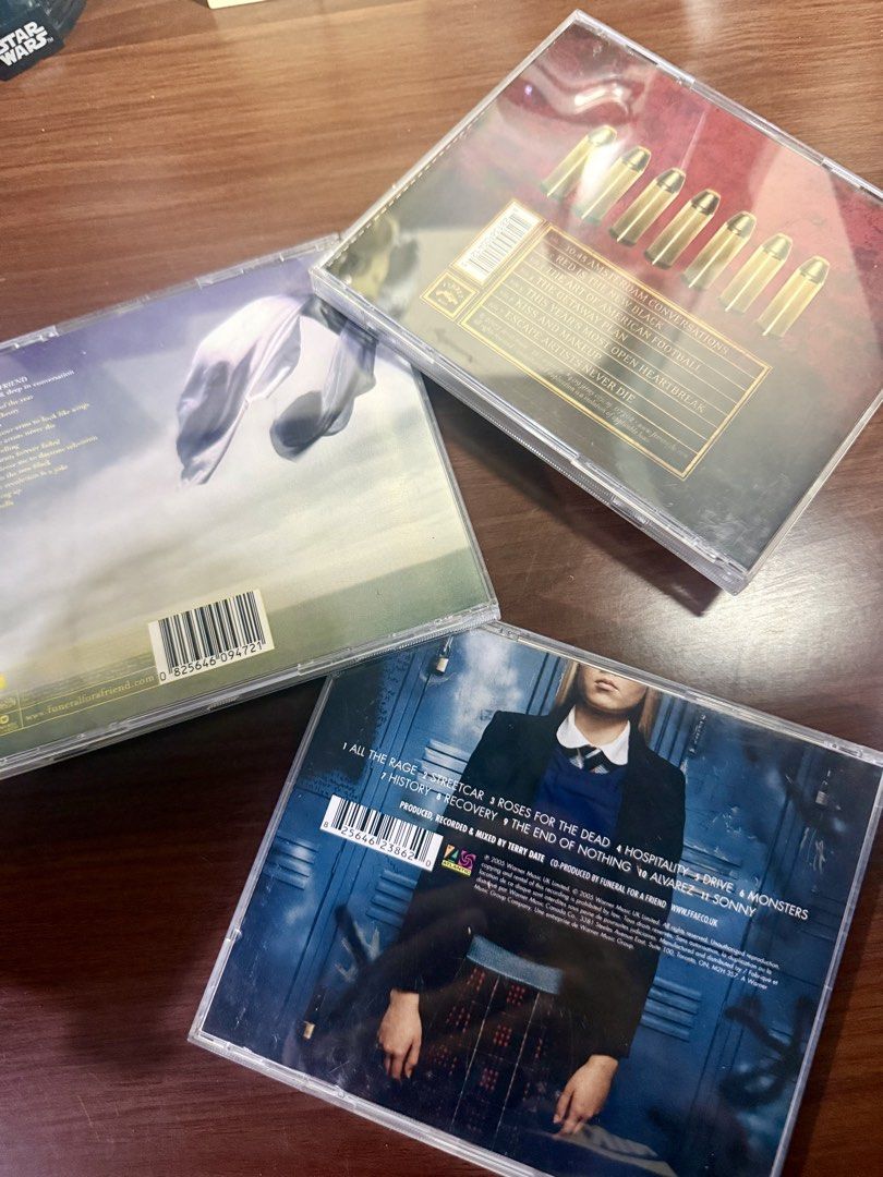 Funeral For A Friend CD (Category: CDs & DVDs) located in Angono. Submitted by brydeville (Listing ID 1461333072, Image 2). Description: ‼️ Funeral For A Friend CD ‼️ Albums: -Casually Dressed & Deep In Conversation -Seven Ways To Scream Your Name -Hours Take all 1500 First to pay gets the item. 24hrs reservation. MOP: Bank xfer or Maya/Gcash. MOD: Grab/Lala or LBC. Item Location 📍Binangonan Rizal Thank you! 🫶.