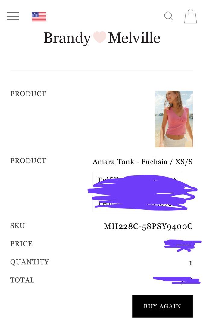 Fuschia/Pink Brandy Melville Amara Tank (Category: Sleeveless) located in Manila. Submitted by velvetmood (Listing ID 1461480412, Image 2). Description: Purchased online and delivered to my US address. Brand new, still with tags because NEVER WORN. Rfs: color doesn't suit me :) but super perfect for those who love pink! Fyi, this was ordered on the Brandy Melville USA website but the embossed logo inside is John Galt. It's the same brand, John Ga