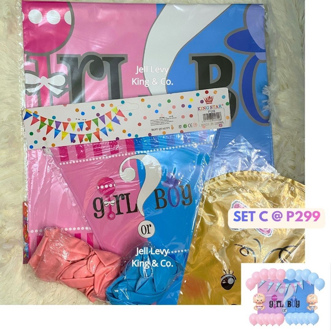 Gender Reveal Party Set (Category: Occasions & Party Supplies) located in Quezon City. Submitted by kingcopartysupplies (Listing ID 1461430290, Image 3). Description: ✅ SAME DAY DELIVERY ✅ RUSH ORDER Payment thru: ✓ GCash ✓ QR bank transfer ✓ Cash on Delivery (COD) 🛵 Delivery thru 🛵 ✓ Lalamove ✓ Grab Delivery fee to be paid by customer.