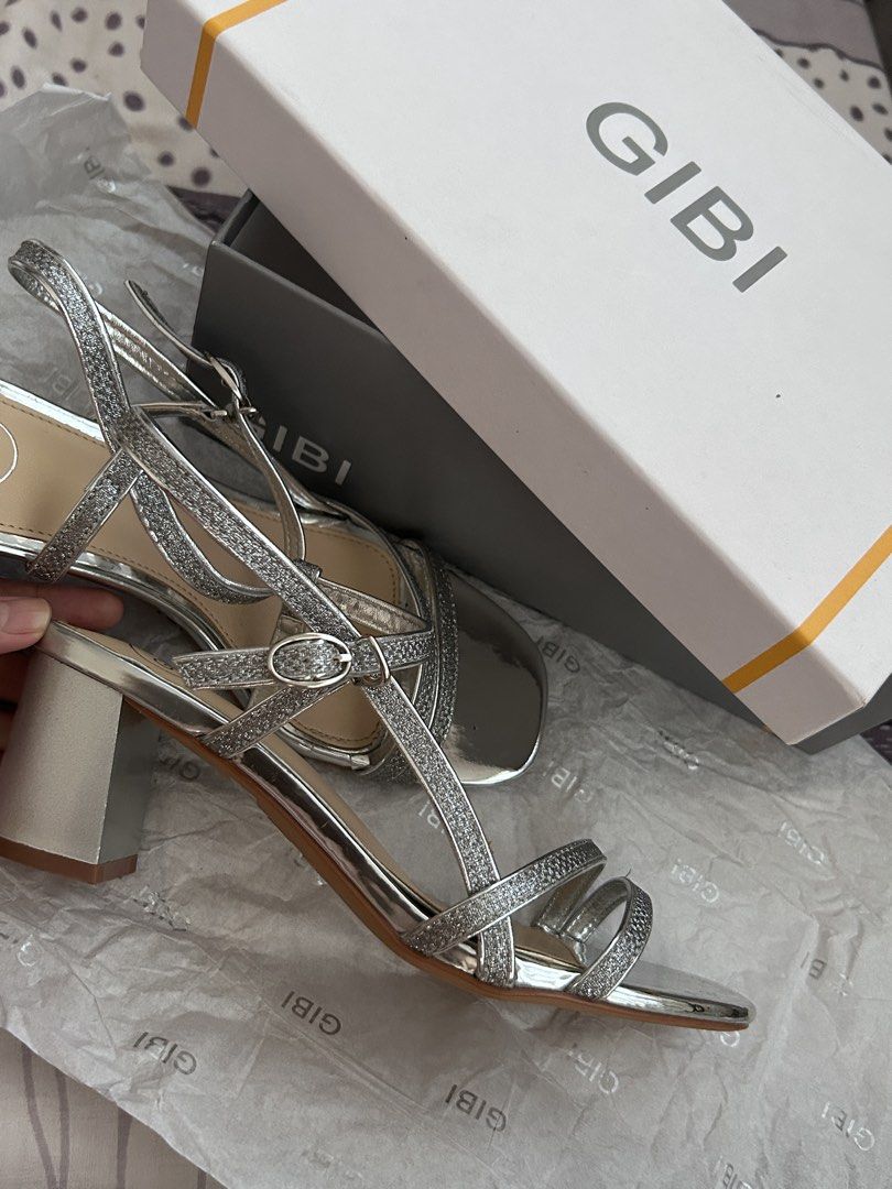 Gibi (Category: Heels) located in Santa Cruz. Submitted by thirftv3rz (Listing ID 1461328082, Image 3). Description: Selling my high-heeled GIBI silver shoes, size 37! Used once lang on a wedding..