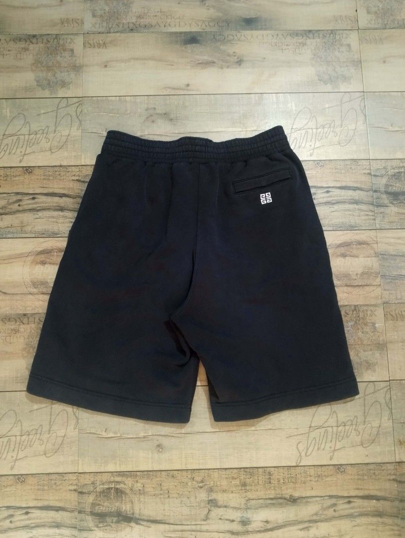 Givenchy sweatshort (Category: Shorts) located in Mahaplag. Submitted by thriftnimarz (Listing ID 1461334761, Image 3). Description: Excellent condition Color rate 9/10 Waist- 28-38 Length - 21.5 Hem- 12 No issue no pinhole.