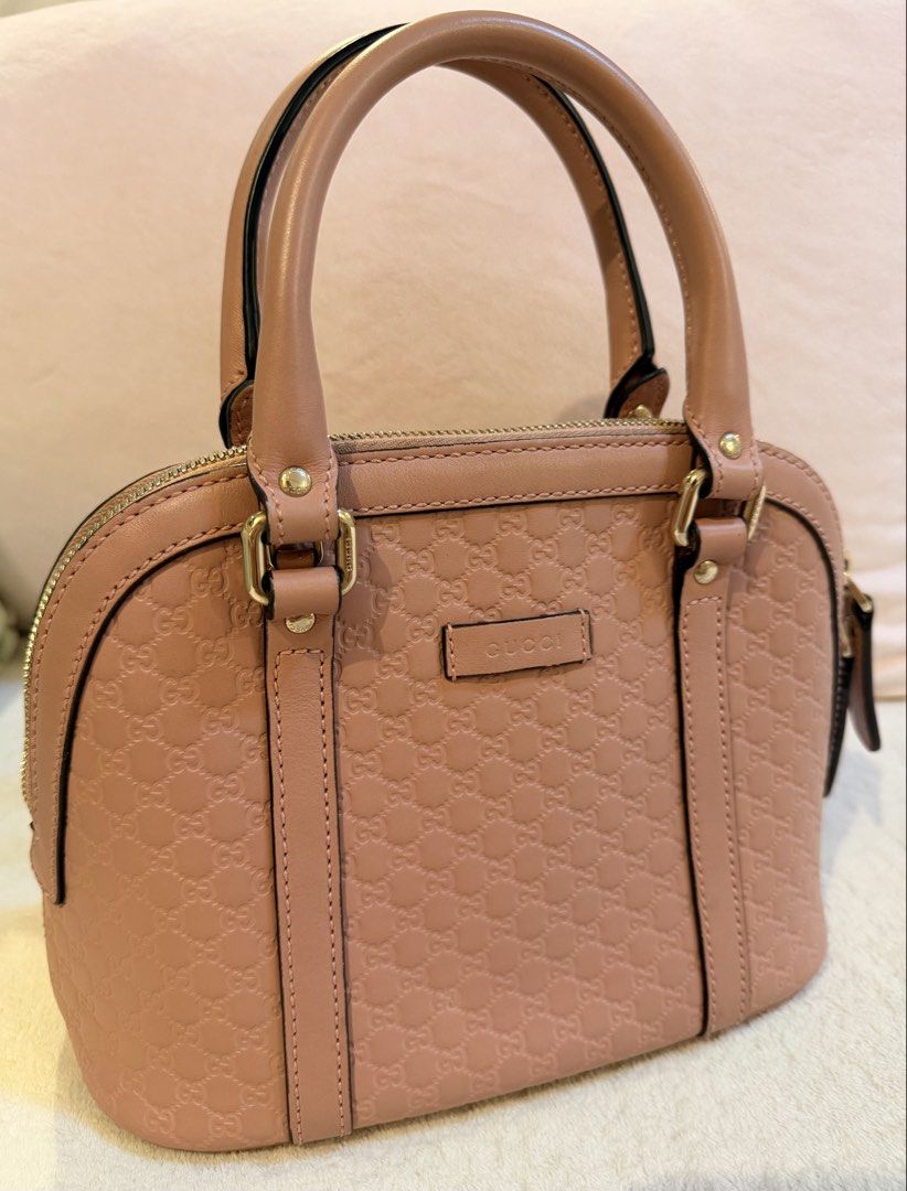 Gucci Dome Mini Guccissima (Category: Shoulder Bags) located in Quezon City. Submitted by acrgoodies (Listing ID 1461513421, Image 1). Description: 💯Original Comes with dustbag and card With sling strap inside Rosegold hardwares (no tarnishing).