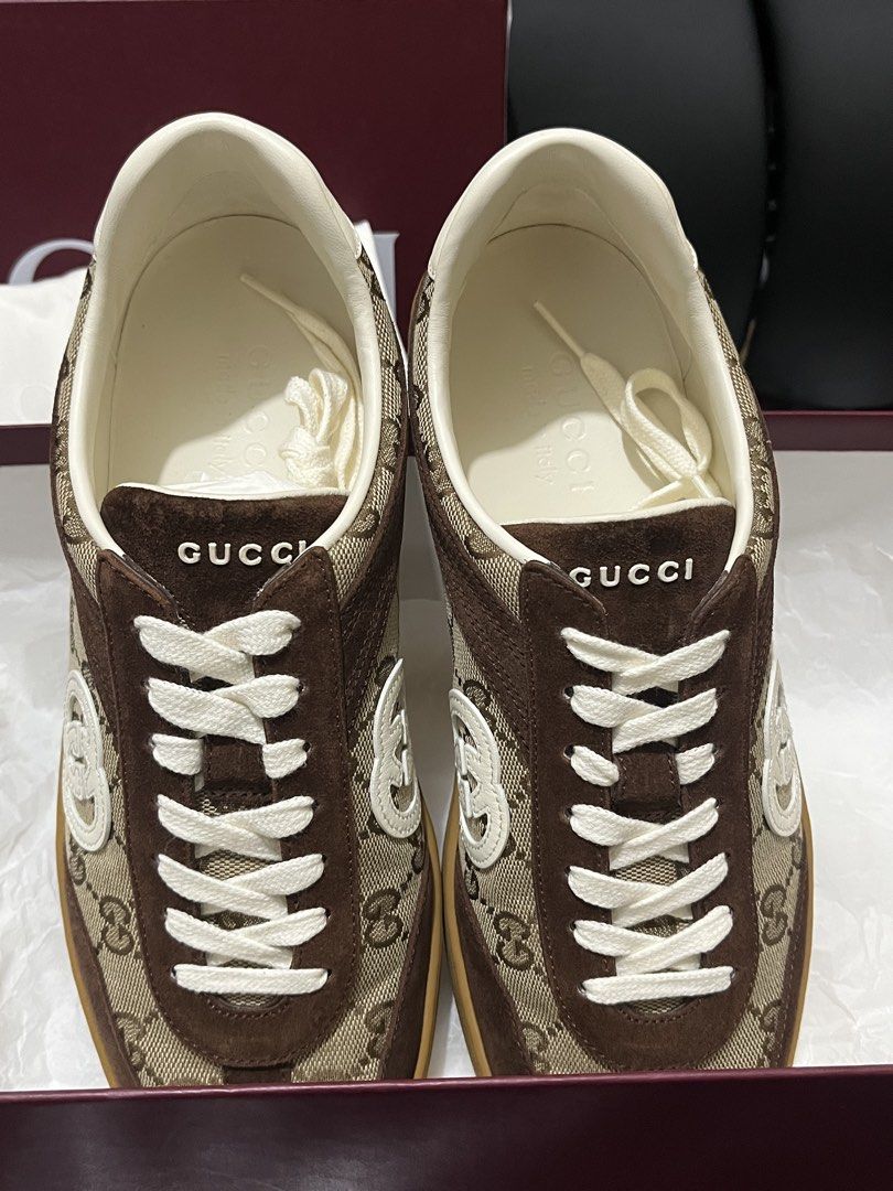 Gucci G75 Dark Brown Suede (Category: Sneakers & Footwear) located in Mandaluyong City. Submitted by pepitomanaloto_777 (Listing ID 1461531417, Image 2). Description: Gucci G75 Dark Brown Suede Brand new Size: 7G (8-8.5 mens) Price: 32,000 Srp: 53,000+ Location Mandaluyong 📍 MOD: Grab/Lalamove/JNT 🚚 MOP: Gcash/Bdo Transfer 💳 No return/Exchange/Refund ❌ No COD/COP Transaction ❌ Need 50% DP for reservation (Non Refundable) PS: Buy with confidenc