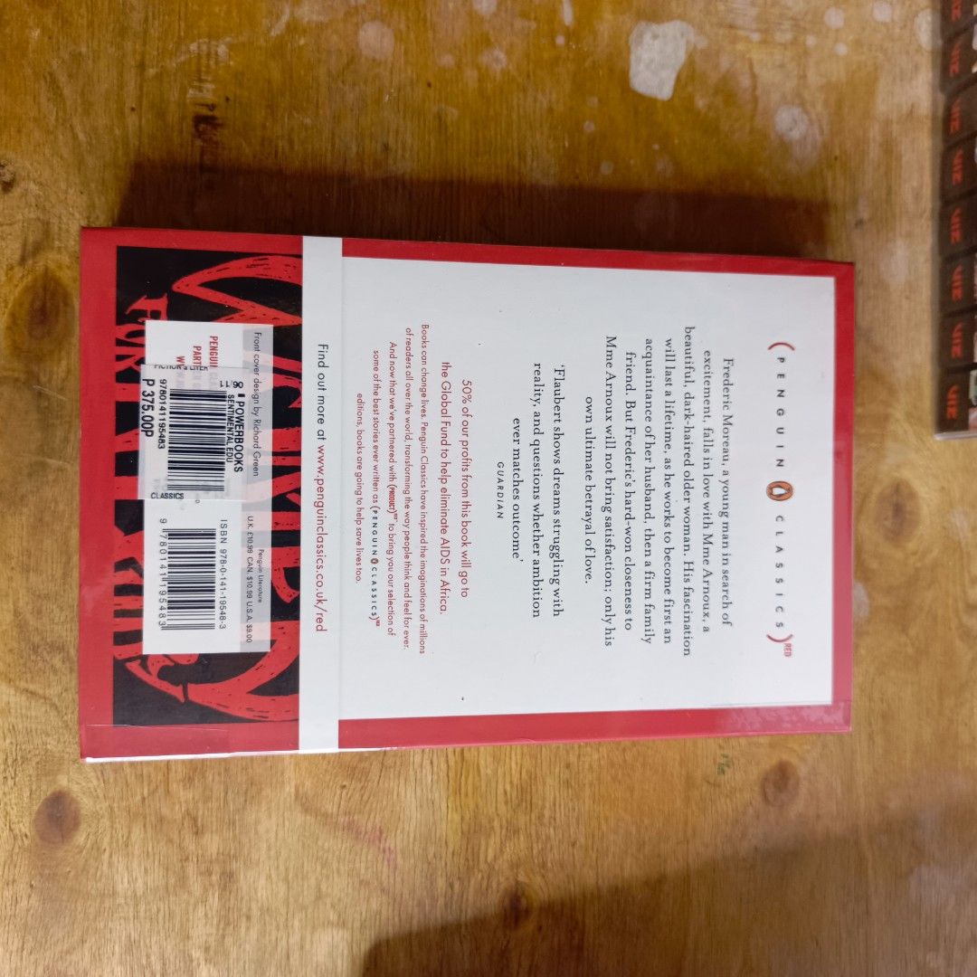 Gustave Flaubert Sentimental Education Penguin Classics Red (Category: Storybooks) located in Manila. Submitted by shelfenjoyment (Listing ID 1461559095, Image 3). Description: .