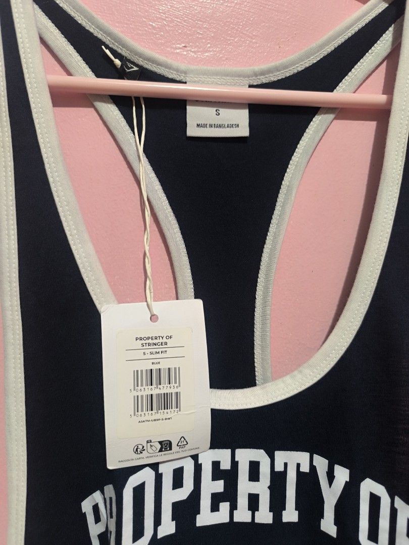 Gymshark Property of Stringer (Category: Activewear) located in Gumaca. Submitted by badzmdfghjkl (Listing ID 1461504229, Image 3). Description: BRAND NEW no plastic tag still intact small size navy ang kulay niya rfs; di trip mag stringer.