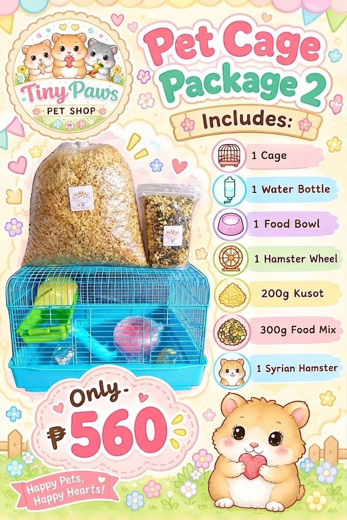 Hamster pet package (Category: Homes & Other Pet Accessories) located in Manila. Submitted by prelovedlittles (Listing ID 1461423757, Image 3). Description: 👉 FIXED PRICE, PASS SA TATAWAD! ❌ NO RESERVATION, UNLESS PAID! 📌 Batasan hills qc 📌 Landmark: (Our lady of fatima chapel) 🚘 Lalamove/j&t/pick-up 💸 GCASH PAYMENT ONLY, NO COD! ❌ PAYMENT FIRST FOR LALAMOVE AND J&T! 👉 Sf shouldered by buyer.