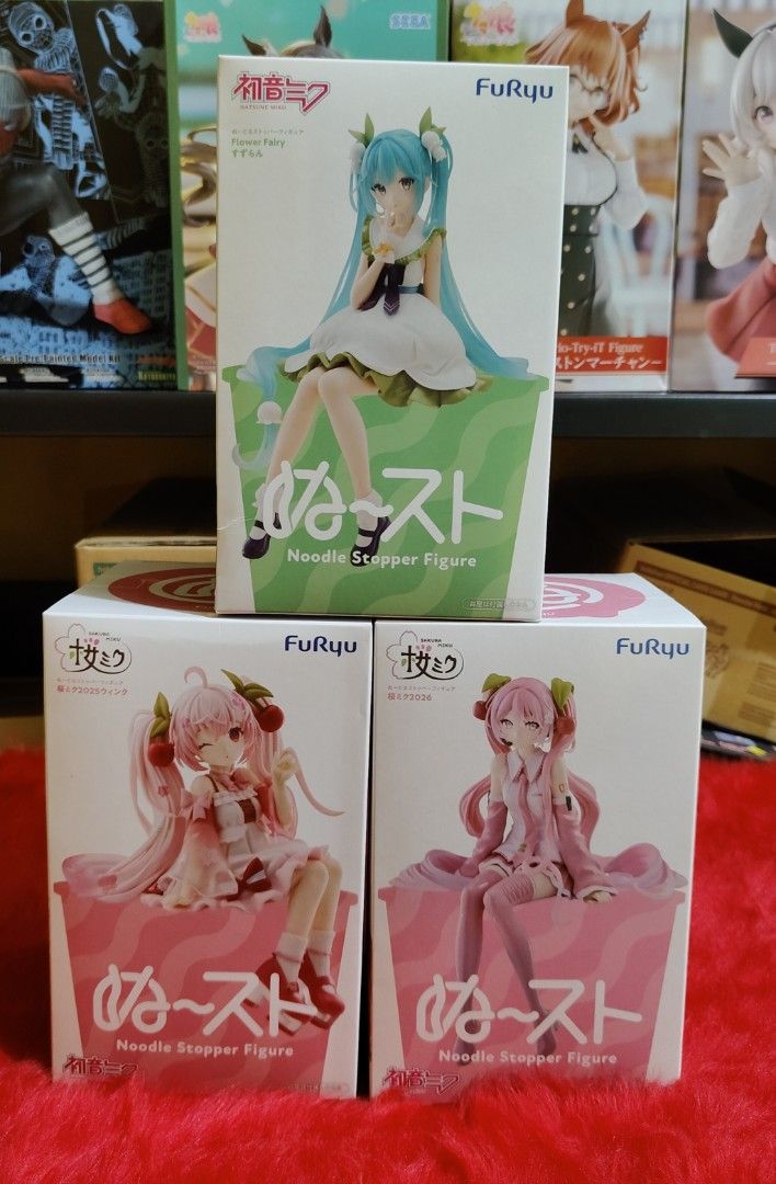 Hatsune Miku Figures| Vocaloid Figure (Category: Figurines & Statues) located in Manila. Submitted by millennium_hobby_shop (Listing ID 1461365472, Image 2). Description: Hatsune Miku Figures - Shipping from Malabon City. Price List / Condition: 1. Noodle Stopper Figures - 799 pesos each. BRAND NEW and MISB. 2. Noddle Stopper sa 4th pic - 699 pesos. BRAND NEW and MIB. 3. Miku X Gundam - 899 pesos each. BRAND NEW and MIB. 4. Miku Red Dress Figure 