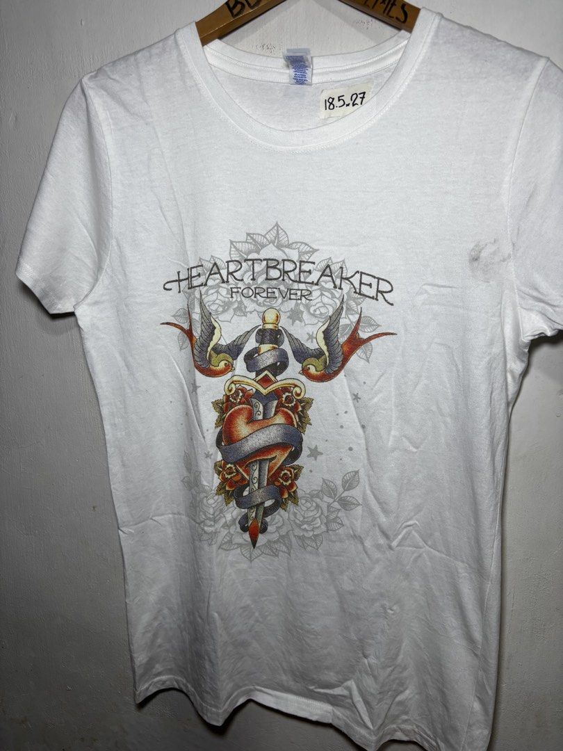 Heartbreaker Forever tee (Category: Tshirts & Polo Shirts ) located in Calamba. Submitted by sinauna. (Listing ID 1461519314, Image 2). Description: WTS: Heart Breaker Forever tee Condition/Issues: needs wash (Note: Item’s not faded. Color may vary due to lighting) Dimension: 18.5x27 Size on tag: XL Price: Mine - 299+SF Plus shipping fee! Free shipping if you purchase more than 3 items. Also, can give you a discount in my previous listings so che